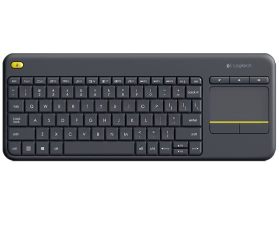 Logitech K400+ bežična tipkovnica+touchpad, crna