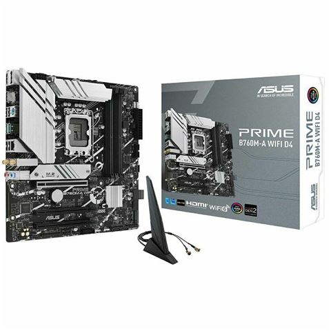 Asus PRIME B760M-A WIFI D4, DDR4, SATA3, USB3.2Gen2, DP, Wi-Fi 6, LGA1700 mATX