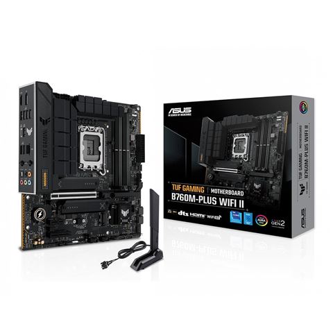 Asus TUF Gaming B760M-Plus WIFI II, Intel B760, LGA 1700, DDR5, mATX, 90MB1HE0-M0EAY0