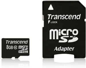 Memorijska kartica Transcend SD MICRO 8GB HC Class 10 + SD adapter-0