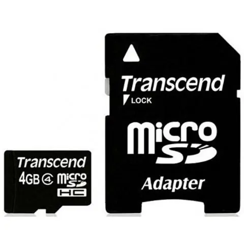 Memorijska kartica Transcend SD MICRO 4GB HC Class 4 + SD adapter-0