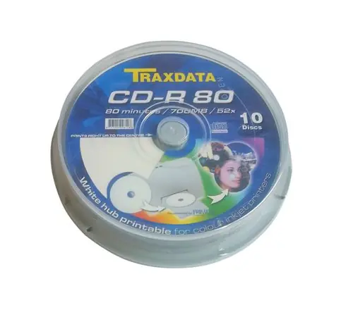 TRAXDATA OPTIČKI MEDIJ CD-R PRINTABILNI CAKE 10-0