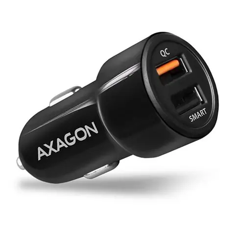 AXAGON PWC-QC5 car charger Smart 5V 2,4A + QC3.0, 30W, crni-0