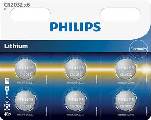 PHILIPS baterija CR2032P6/01B-0