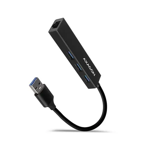 USB HUB AXAGON HMA-CR3A 3x USB-A + Gigabit LAN, 20cm-0
