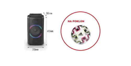 PANASONIC bežični zvučnik SC-TMAX5EG-K + ADIDAS lopta-0