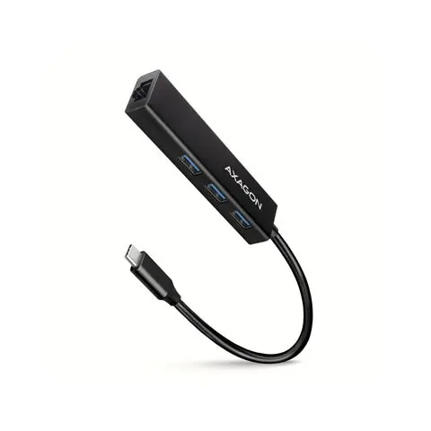 USB HUB AXAGON HMC-GL3A 3x USB-C + Gigabit LAN, 20cm-0