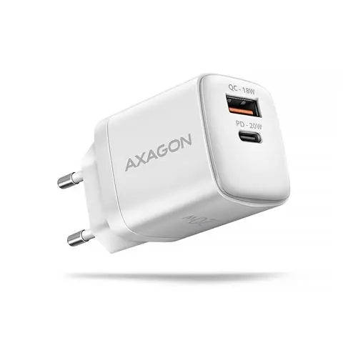 AXAGON ACU-PQ20W zidni punjač 1 x QC 4+ i 1 x Type C, 20W, bijeli-0