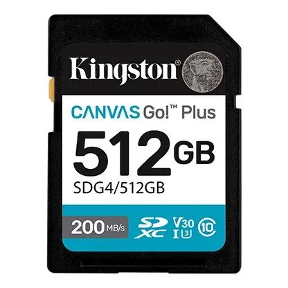 MEM SD 512GB Canvas Go! Plus Kingston SDG4/512GB-0