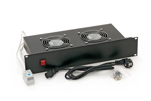 Triton vent. jedinica 19"/2U, 2U, 2x vent.+ termostat, crna-0