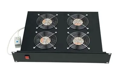 Triton vent. jedinica 19"/2U, 4x vent. + termostat, crna-0