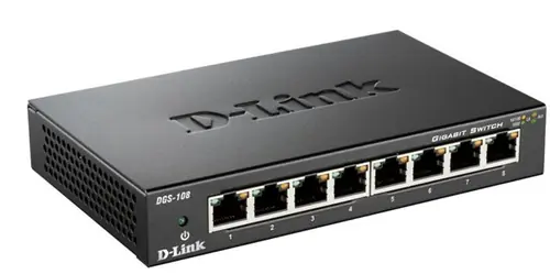 D-Link switch neupravljivi, DGS-108/E (metalno kućište)-0