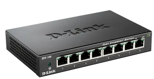 D-Link switch neupravljivi,DES-108/E (metalno kućište)-0