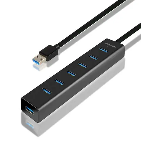 AXAGON HUE-SA7BP 7x USB3.0 Hub, Charging + AC Adapter-0