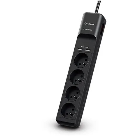 CyberPower prenaponska zaštita, P0420SUD0, 4xšuko, 2xUSB-A port-0