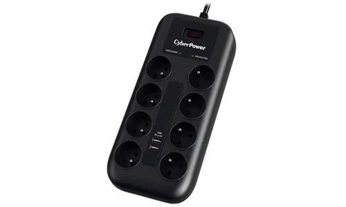 CyberPower prenaponska zaštita, P0820SUF0-DE, 8x šuko, 2x USB charger-0