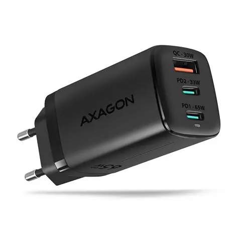 AXAGON ACU-DPQ65 zidni punjač 1xUSB-A QC4, 2xUSB-C PD 33/65W, crni-0
