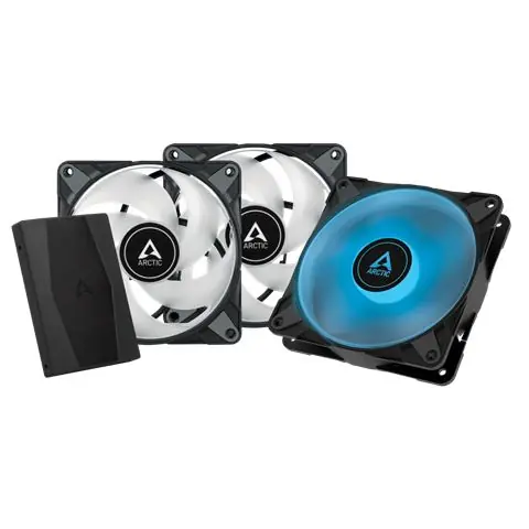 Arctic P12 PWM PST RGB (black) paket od 3 s kontrolerom-0