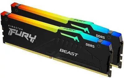 MEM DDR5 32GB (2x16) 5600MHz Kingston FURY Beast RGB KF556C40BBAK2-32-0
