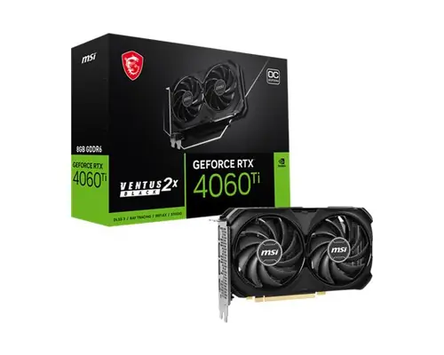 VGA MSI RTX 4060TI VENTUS 2X BLACK E1 OC-0