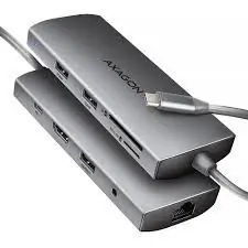 USB HUB AXAGON HMC-8HLSA, 3x USB3.2 Gen 2, HDMI, GLAN, SD/microSD-0