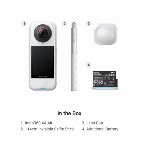 Akcijska kamera Insta360 X4 Air Starter Bundle Arctic White-1