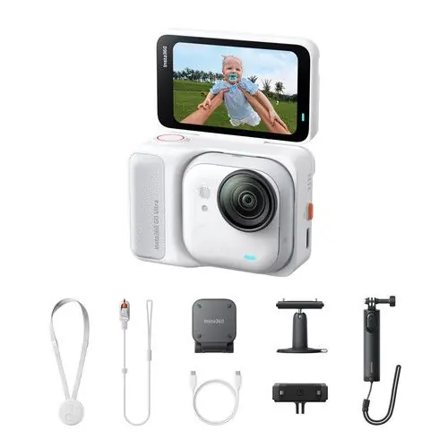 Akcijska kamera Insta360 GO Ultra Creator Bundle / Arctic White-0