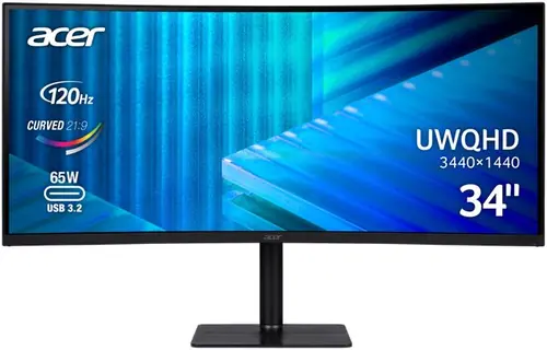 34"/Curved/VA/3440x1440/100Hz/HDMI/DP/USB-C/Audio/HAS/2Y-0