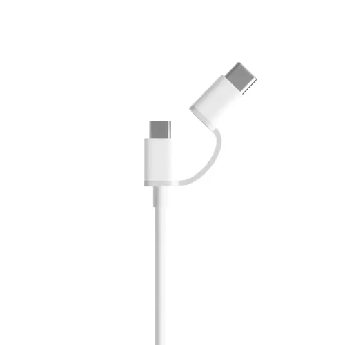 Mi 2-in-1 USB Cable Micro USB to Type C 30cm white-1