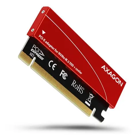 CON PCIe 4.0x4 -> M.2 NVME adapter, cooler, PCEM2-S, AXA-0