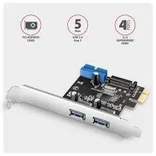 CON PCIe -> ext. USB 3.2 Gen1 x2, int. USB 19pin, PCEU-232RS, AXA-0