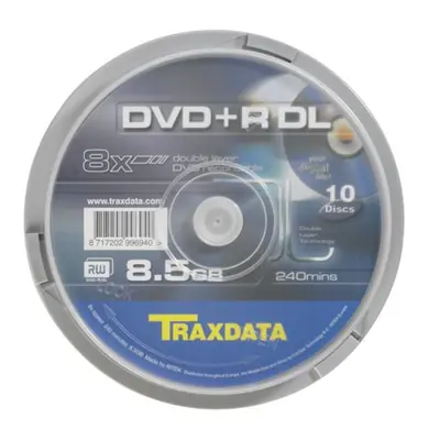 TRAXDATA OPTIČKI MEDIJ DVD+R DUAL LAYER 8X CAKE 10 TRAXDATA OPTIČKI MEDIJ DVD+R DUAL LAYER 8X CAKE 10