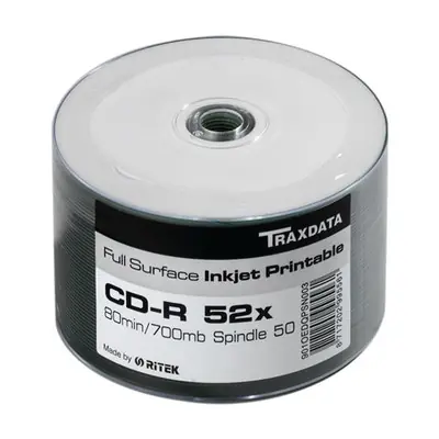 TRAXDATA OPTIČKI MEDIJ CD-R SPINDLE 50 WHITE FULL PRINT... TRAXDATA OPTIČKI MEDIJ CD-R SPINDLE 50 WHITE FULL PRINT...