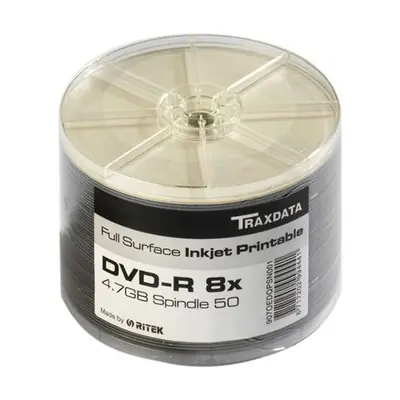 TRAXDATA OPTIČKI MEDIJ DVD-R 8X SPINDLE 50 WHITE FULL P... TRAXDATA OPTIČKI MEDIJ DVD-R 8X SPINDLE 50 WHITE FULL P...