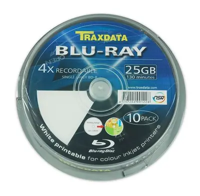 TRAXDATA OPTIČKI MEDIJ BLU RAY 25GB 4X PRINTABLE CAKE 1... TRAXDATA OPTIČKI MEDIJ BLU RAY 25GB 4X PRINTABLE CAKE 1...