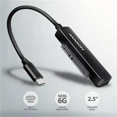 HDD DOD Ladica 2.5" SATA -> USB3.2, Black, ADSA-FP2C, A...