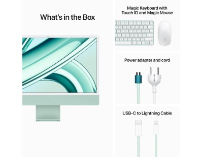Apple iMac 24 inch M3 8C CPU, 10C GPU, 8GB RAM, 256GB SSD Green (mqrn3cr/a) 129361