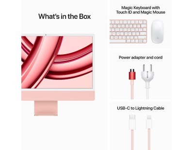 Apple iMac 24 inch M3 8C CPU, 8C GPU, 8GB RAM, 256GB SSD Pink (mqrd3cr/a) 129342