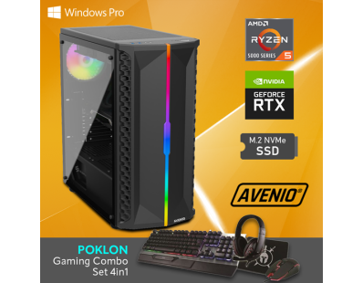 Stolno računalo Avenio OptiGamer AMD Ryzen 5 5600G 3.90GHz 16GB 512GB NVMe SSD W10P nVidia GeForce RTX 2060 6GB GDDR6 + Poklon P/N: 02241995 128526