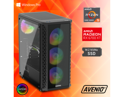 Stolno računalo Avenio Vector AMD Ryzen 5 5600X 3.70GHz 16GB 1TB NVMe SSD W10P AMD Radeon RX 6700 XT 12GB GDDR6 P/N: 02242011 128532