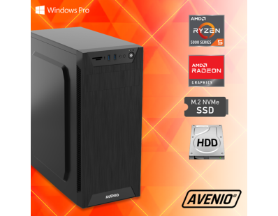 Stolno računalo Avenio ProMedia AMD Ryzen 5 5600G 3.90/4.40GHz 16GB 256GB NVMe SSD + 1TB HDD W10P AMD Radeon RX Vega 7 P/N: 02241982 128495